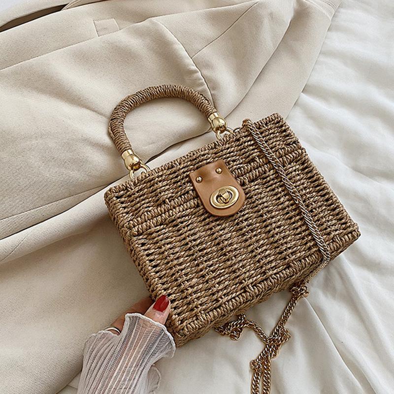 

Летняя тканевая маленькая квадратная сумка модный стиль пляжная сумка ручная работа тканевая коробка