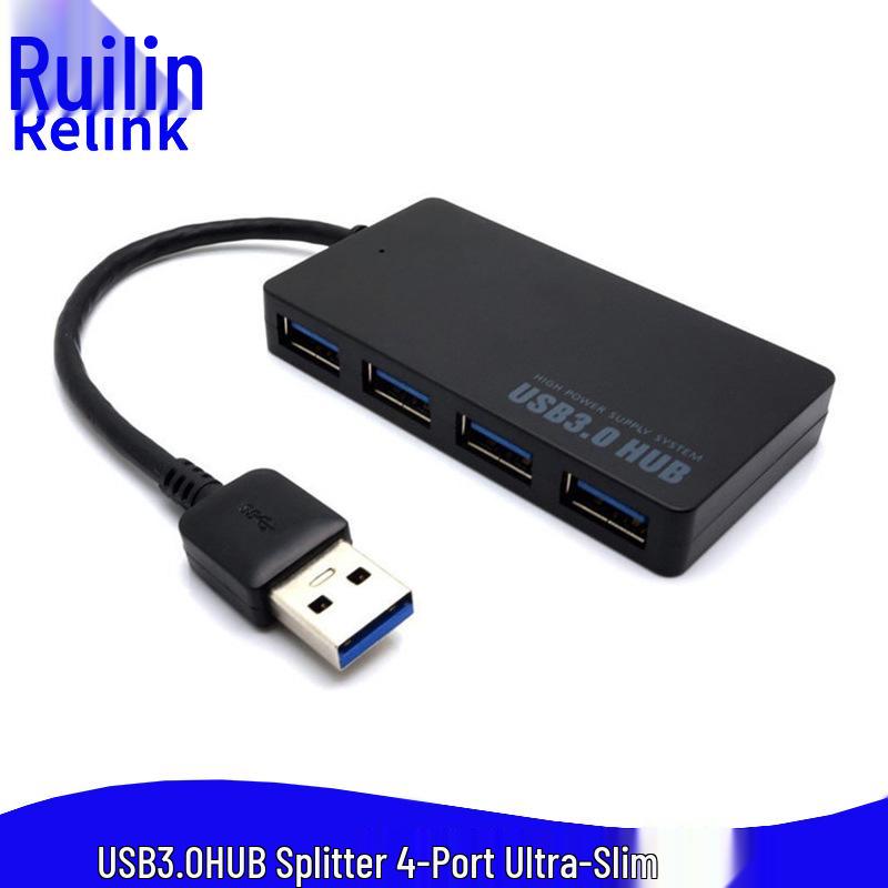 

Разветвитель-концентратор USB 3.0 Type-C с 4 портами и интерфейсом питания USB 4 ports black