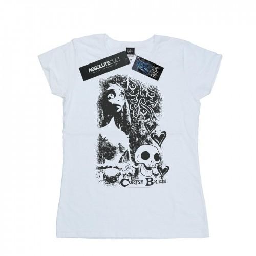 

Corpse Bride Womens/Ladies Skull Logo Cotton T-Shirt білий