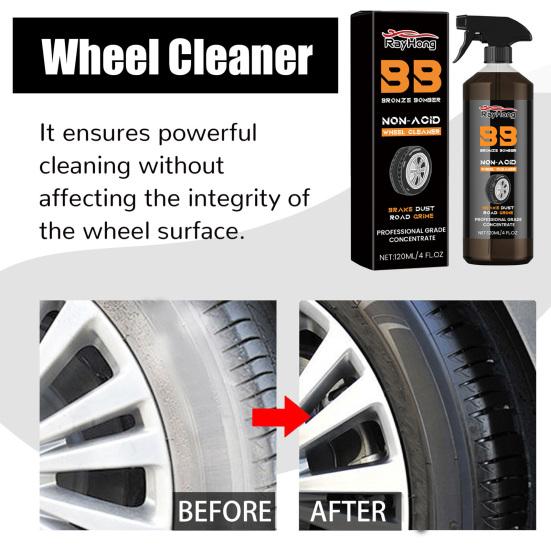 Non-Acid Wheel Cleaner Spray Eco-friendly Efficient Formula Car Wash Rim Cleaner Brake Dust Remover Wheel Cleaner