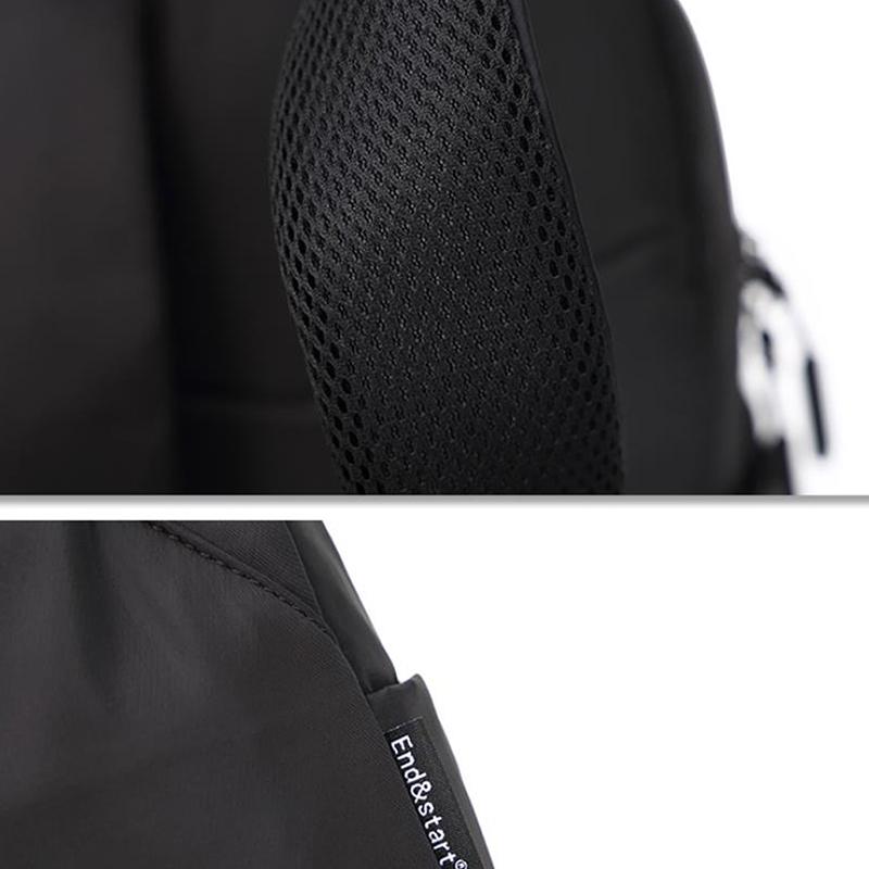 Mini Black Men'S Backpack School Bag For Man Small Simple Leisure Travel Waterproof Backpacks