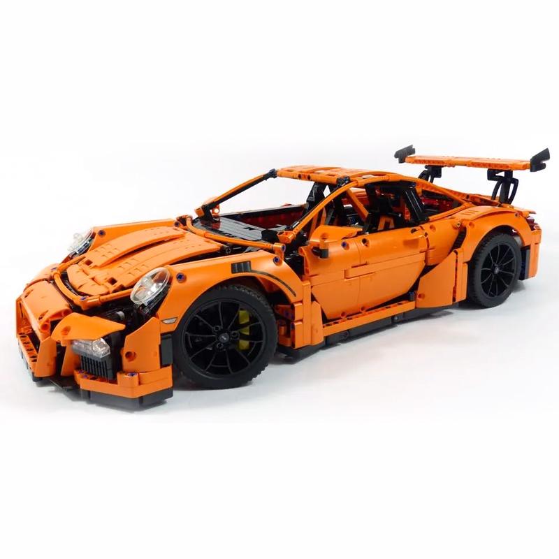 

MINISO MOC Технический Кирпич Оранжевый Супер Спорткар Модель Совместимый Строительные Блоки Детская Обучающая Игрушка Подарки на День Рождения Набор