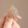 Luxury Sparkling Diamond Studded Gold Leaf Brooch Unlocks Exquisite Elegant Style Showcasing High-end Texture and Exquisite