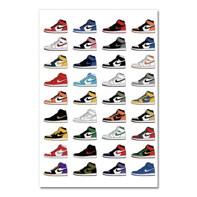 

Рамка из цельного дерева, визуальный сборник кроссовок, модные поп-арты на заказ, художественные плакаты и принты, картина на холсте, настенное искусство, современное украшение дома, картина 15*20cm(with frame)