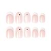 24 Pieces Nail Manicure Nail Piece White Simple French Flower Nail Manicure False Nail