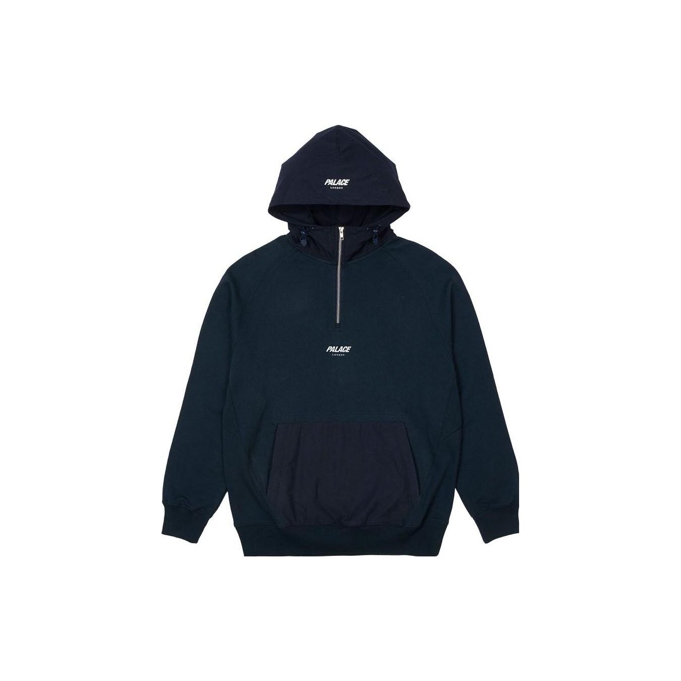 

Palace 1/4 Zip Cotton Panel Navy Men Tops Blue P23CS013 S