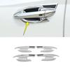 Exterior Side Door Bowl Frame Cover For Hyundai Tucson - Chrome Silver
