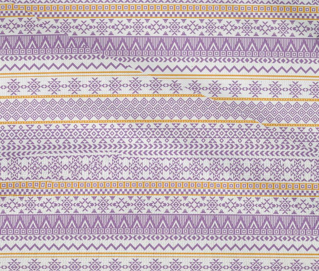 oneOone Cotton Flex Amethyst Fabric Aztec Tribal Sewing Fabric By The Yard Printed Diy Clothing Sewing Supplies 40 Inch