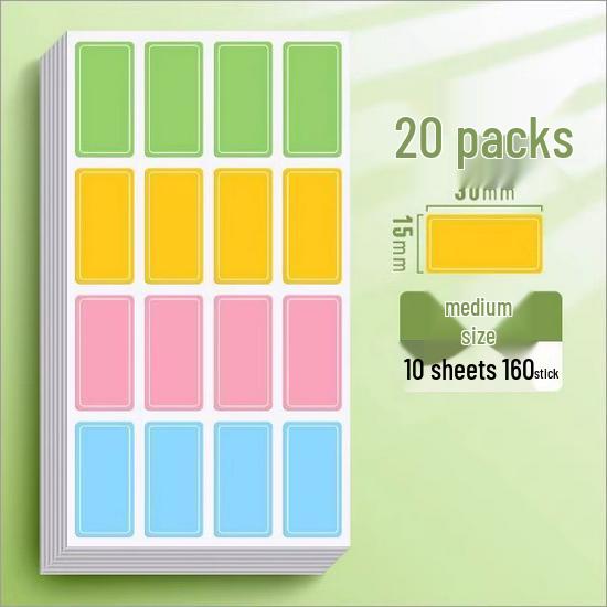 Waterproof Handwritten Name & Memo Stickers - Colorful, Easy-Dry, Self-Adhesive, Perfect for Labels & Food Date Marking.