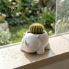 Cute Rhinoceros Small Planter Planter, 3D Printed Rhino Flower Pot, Decorative Animal Shape Plant Pot for Succulents Cactus Houseplants Indoor