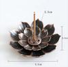2 In 1 Alloy Incense Burner Metal Sandalwood Incense Sticks Holder Buddhism Zen Lotus Sticks Incense Censer Nasturtium Ashtray