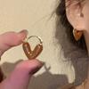 Autumn and Winter Maillard~ French Retro Coffee Color Love Stud Earrings, New Popular Earrings, Earrings for Women's High Sense