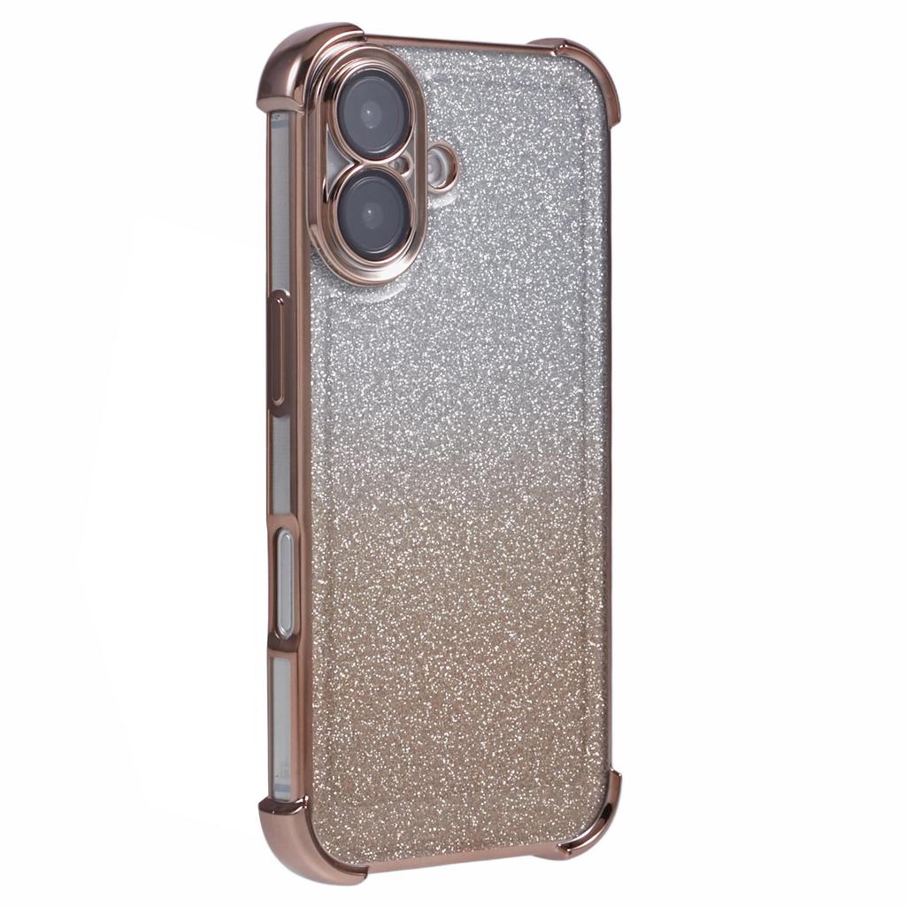 For iPhone 16 Plus Case Glitter TPU Phone Cover Reinforced Corners