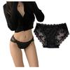 Satin Lace Regular Full Back Shorts with Side Comfortable Underwear Size [Meishang] Women's Ribbons, Mesh, See-Through, Sexy, Breathable, Stretchy,