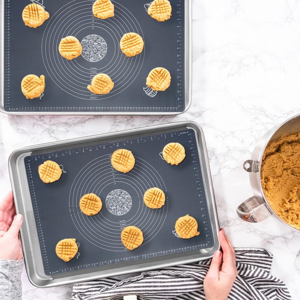 Large Silicone Dough Board, Kitchen Mat, Baking, Rolling, 64 cm