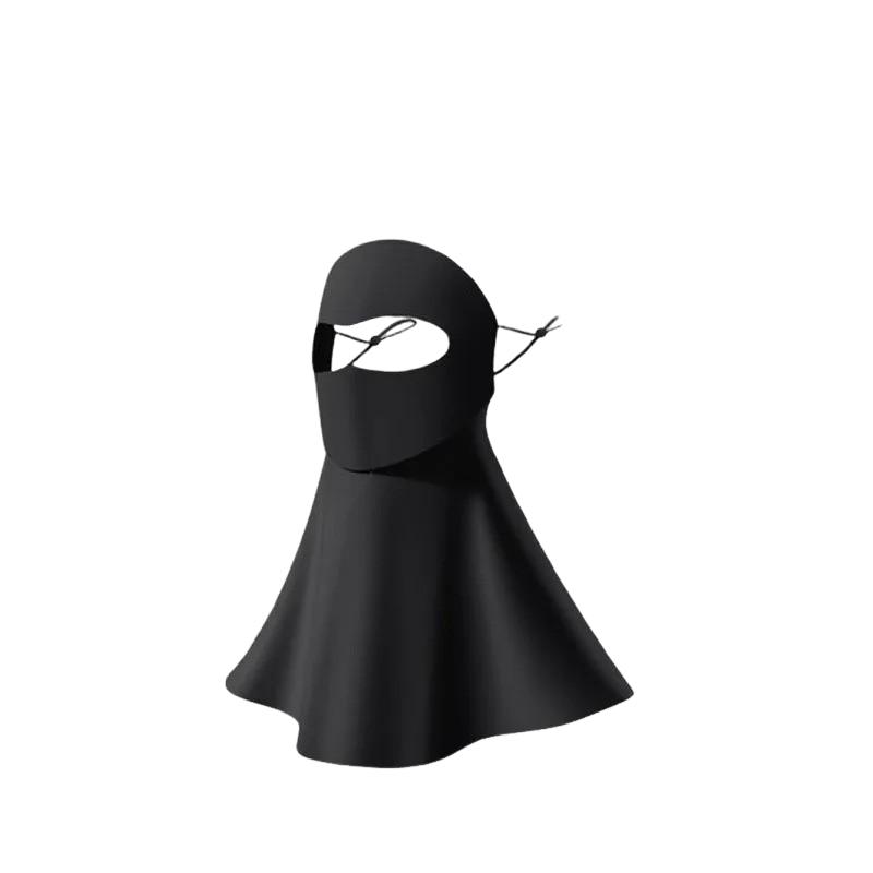 

Drinking Water Version Face Gini Neck Protection Sunscreen Mask Summer UV Protection Sunshade Face Mask Breathable чорний