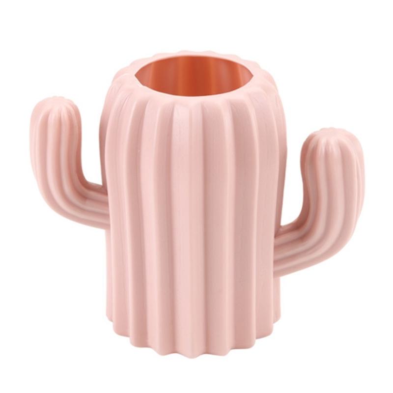 Stylish Plastic Shaped Pen Storage Box Lightweight Desktop Organizer