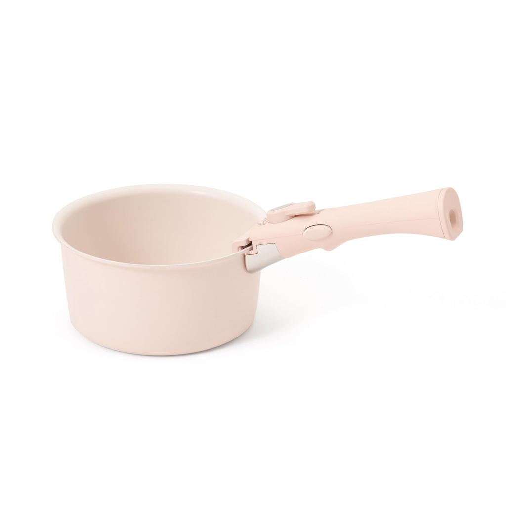 Francfranc GO TABLE Pot Pan Variety Detachable Stackable Direct Induction 2025 Model & Set, 6-Piece, Pink, Handles, Storage, Heat, Compatible,