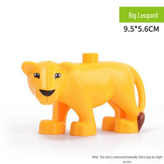 Lego-Compatible Large Animal Accessories Building Blocks for Kids' Prairie, Ocean, Jungle Simulations, Ages 3+