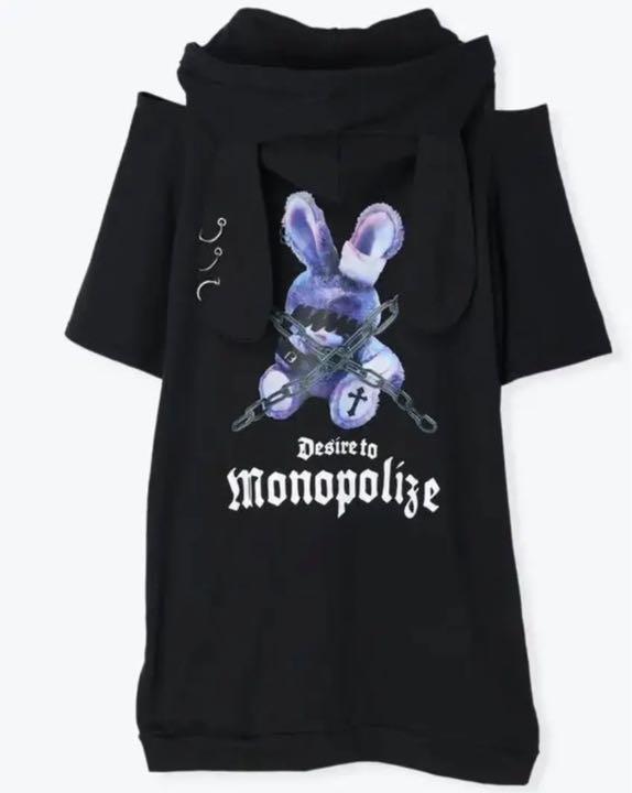 

[Б/У] Кроличьи ушки, худи, готическая лолита, панк, открытые плечи, серьги, черный, мина, серийное производство, мечтательный, больной, Trabass