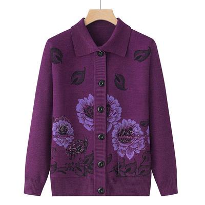 Lightweight Spring & Autumn Cardigan for Mature Women: Perfect for Mothers and Grandmothers In Their 70s and 80s, Loose Fit, Comfortable Knit Sweater