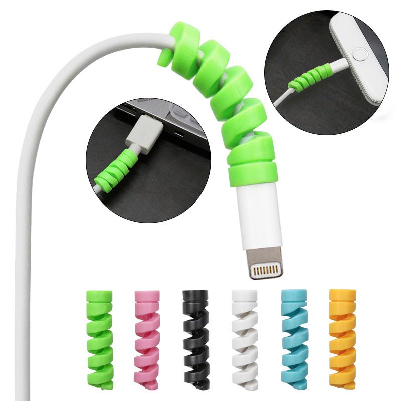 5/10PCS Spiral Cable Organizer USB Charging Data Line Bobbin Winder Protector Wire Cord Saver Protective Sleeve For Phone Cable