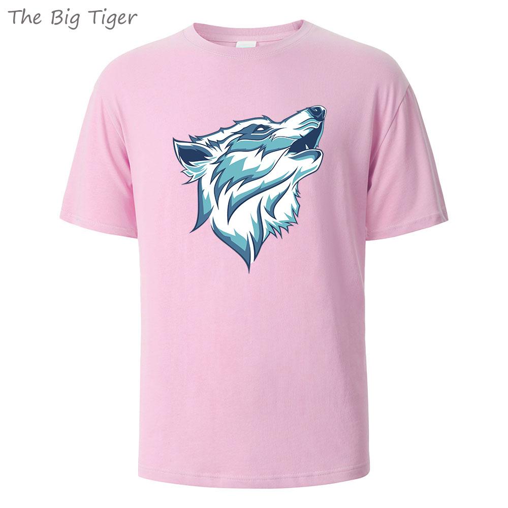 

WolfPaint Классическая хлопковая футболка Дышащая с круглым вырезом Повседневная Унисекс футболка Минималистичный топ с коротким рукавом На каждый день Мужская футболка 4XL