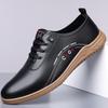 Fashion Male Natural Leather Elegant Business Social Classic Oxfords Shoes Fashion Brown Black White Casual Flats Shoes Party Footwear