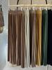 European & American Women's Metallic Pleated Midi Skirt - Spring/Summer Collection