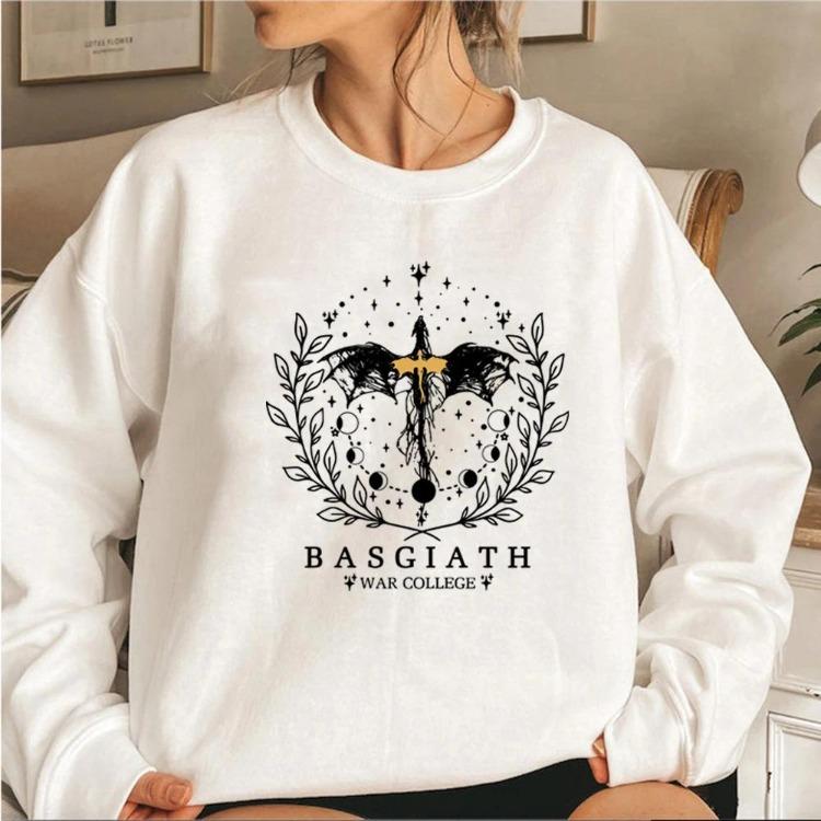 Basgiath War College Fantasy Leser Buchgeschenk Damen Rundhals Pullover Sweatshirt Fourth Wing