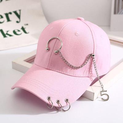 Modaya Uygun Ayarlanabilir Kız Erkek Kadın Pamuklu Outdoor Vizörlü Şapka Halka Detaylı Snapback Şapkalar