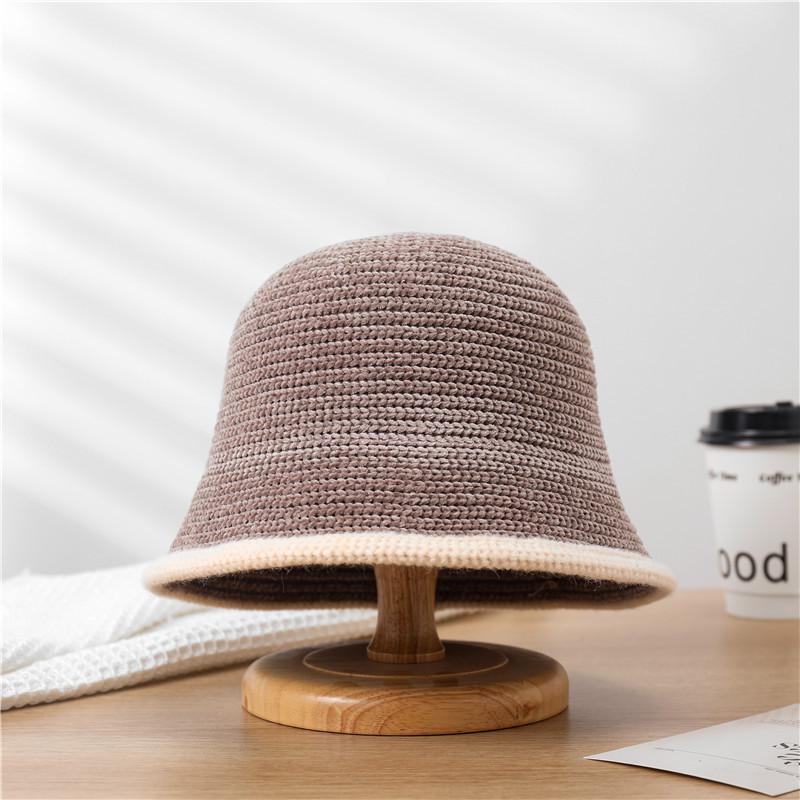 Autumn And Womens Winter Warm Knit Hat Simple Fashion Yarn Casual Fisherman Hat