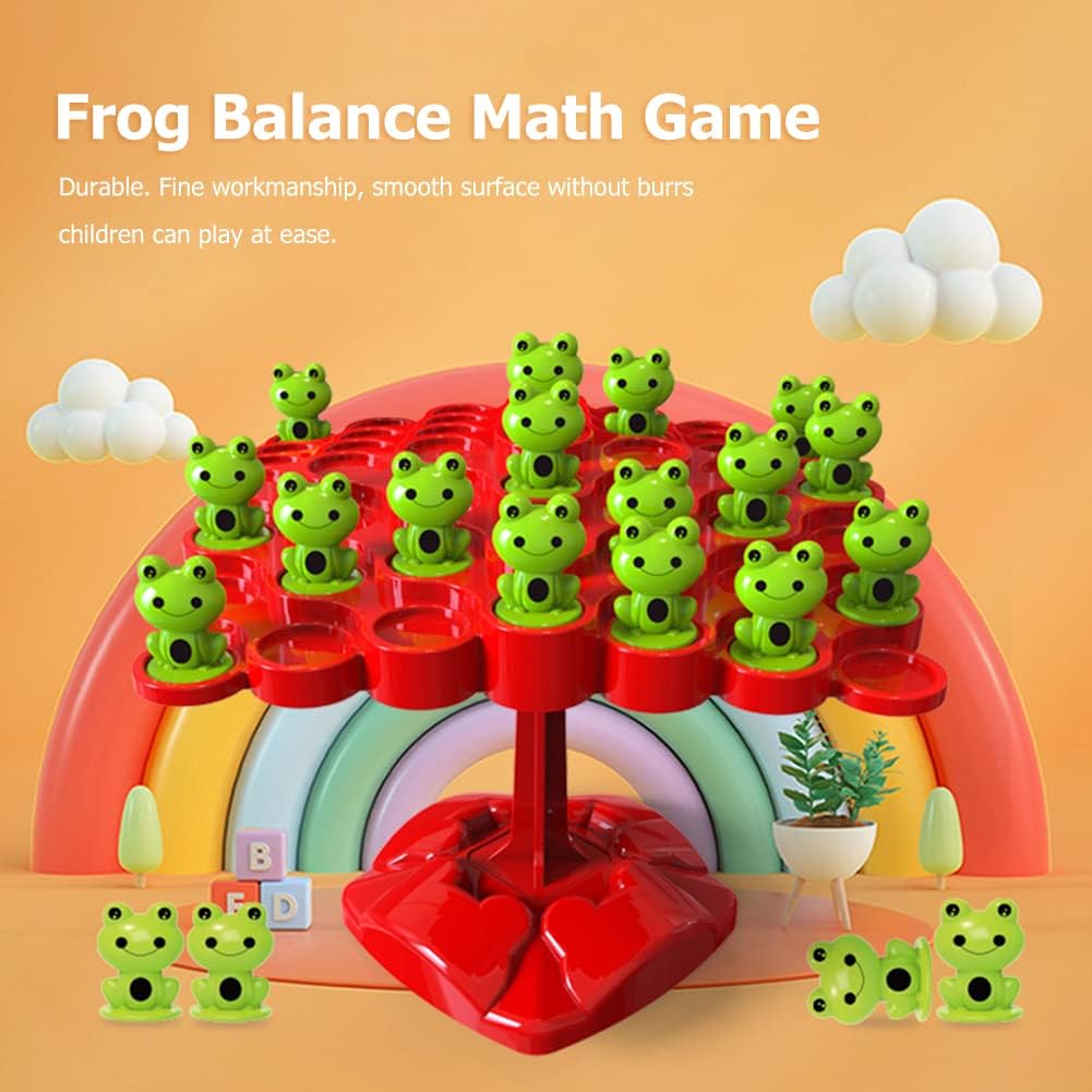Non-Toxic Fun Frog Balance Tree Children Math Toys Balancing Board Game Parent-Child Interaction Tabletop Balance Game Toy Gift For Kids