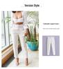 European & American Slim-Fit Straight-Leg Nine-Point Pants with Elastic Waistband