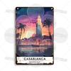 Maghreb Travel Cityscape Metal Sign Egypt Algiers Algeria Djerba Tunisia Marrakesh Morocco Alger Hoggar Oran Casablanca Agadir