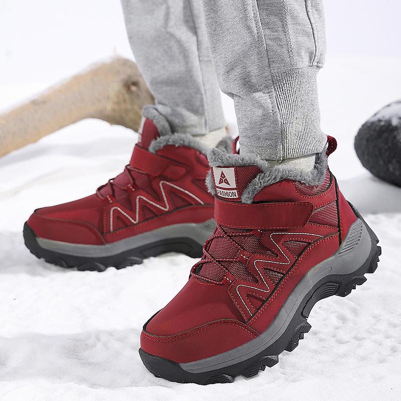 Winter Snow Boots Women High-top Plush Outdoor Warmth Casual Men Shoes Shock-absorbing Anti-slip Comfortable Hiking Shoes Men