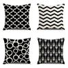 Nordic Geometric Decorative Pillow Sofa Cushion Cover Modern Home Decor Square Pillowcase Peach Skin Pillowcase