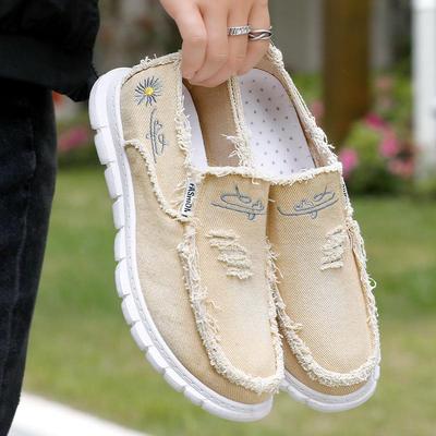 Herren Trendige Canvas Slip-On Schuhe mit weicher Sohle für Frühling, Sommer und Herbstkomfort.