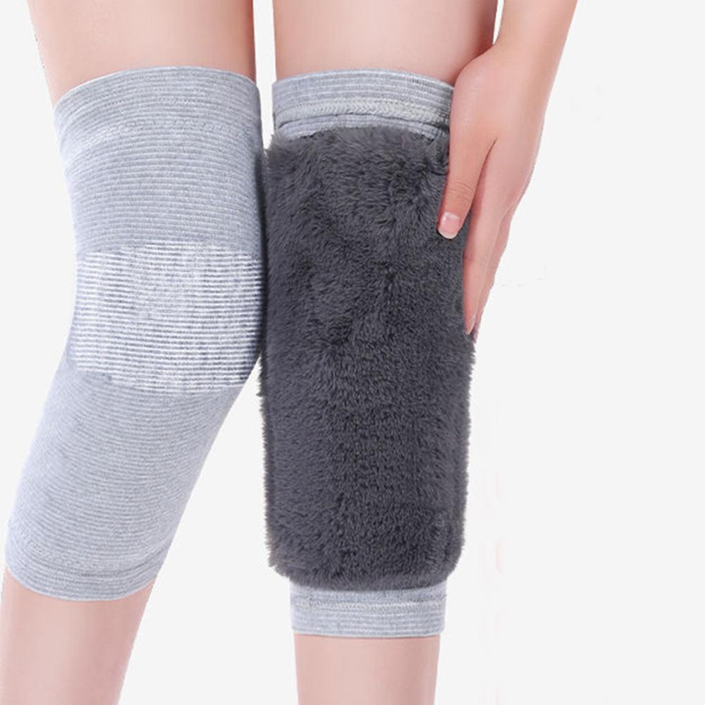 Winter Plüsch Kniepolster Kunstpelz Warm Verdickt Wolle Schutz Knieprotektor für Männer Frauen Wind Kälte Schutz