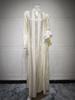 Elegant Sequin Embroidered Muslim Women's Robe - Middle Eastern Style Long Dress