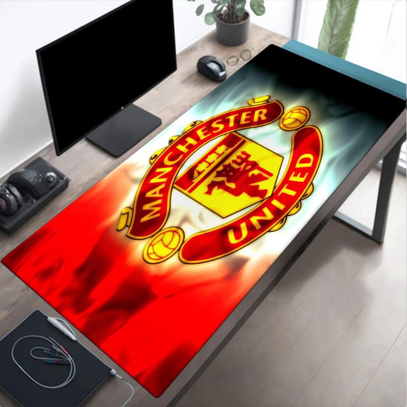 Flaming Manchester Crest Mouse Pad, Gaming Mouse Pad, Keyboard Pad, Desk Decor for Computer Notebook Fan Gift Birthday Gift