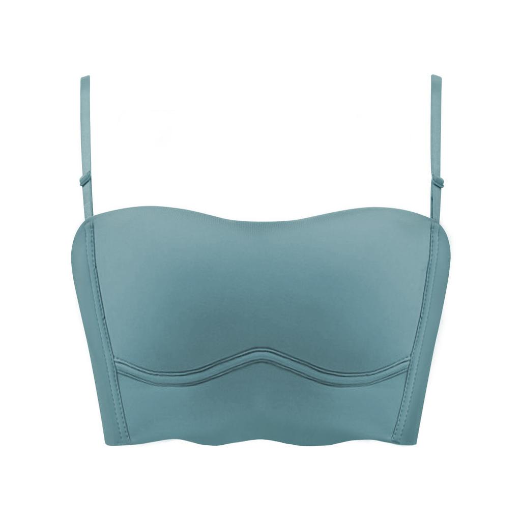 Traceless underwear women's thin tube top vest gathers, supports large breasts and shows small, no steel ring sling sports bra cover