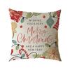 Santa Claus Pillow Case Snowman Color Ball Christmas Wreath Linen Pillow