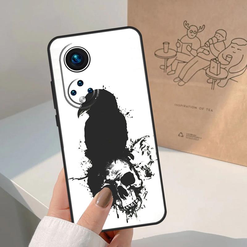 Crow Raven Dark Skull For Honor Magic 7 Lite 5 6 8 Pro Case For Honor 400 200 90 70 50 X8c X8b X9a X9b X9c X9d Win