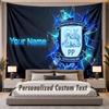 Custom Name Text Tapestry Preston North End Personalized Polyester Wall Tapestry For Bedroom And Room