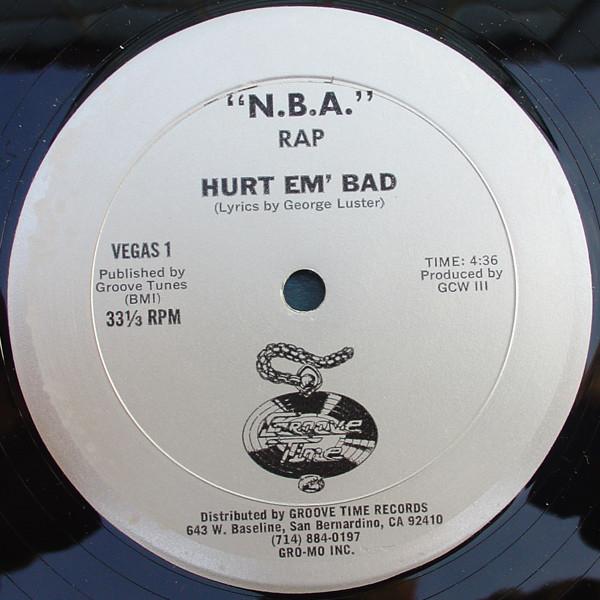 

12inch Record HURT EM BAD - N.B.A. Rap VEGAS1,VEGAS2 Groove Time Rec 1982 US Rap & Hip-Hop/R&B Used