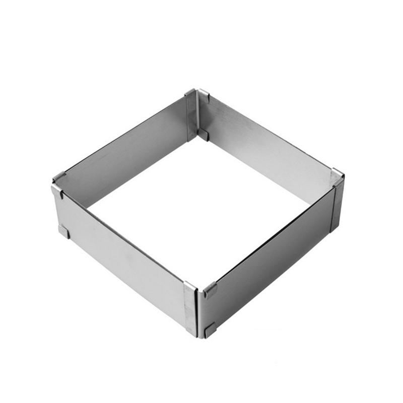 

Форма для выпечки из нержавеющей стали, регулируемое кольцо для мусса, круглая квадратная форма для торта, кухонные принадлежности для десертов, инструмент для украшения торта