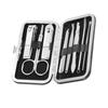 8 Pcs Stainless Steel Nail Scissors Cutter Clippers Set Fingernail Toenail (Black)
