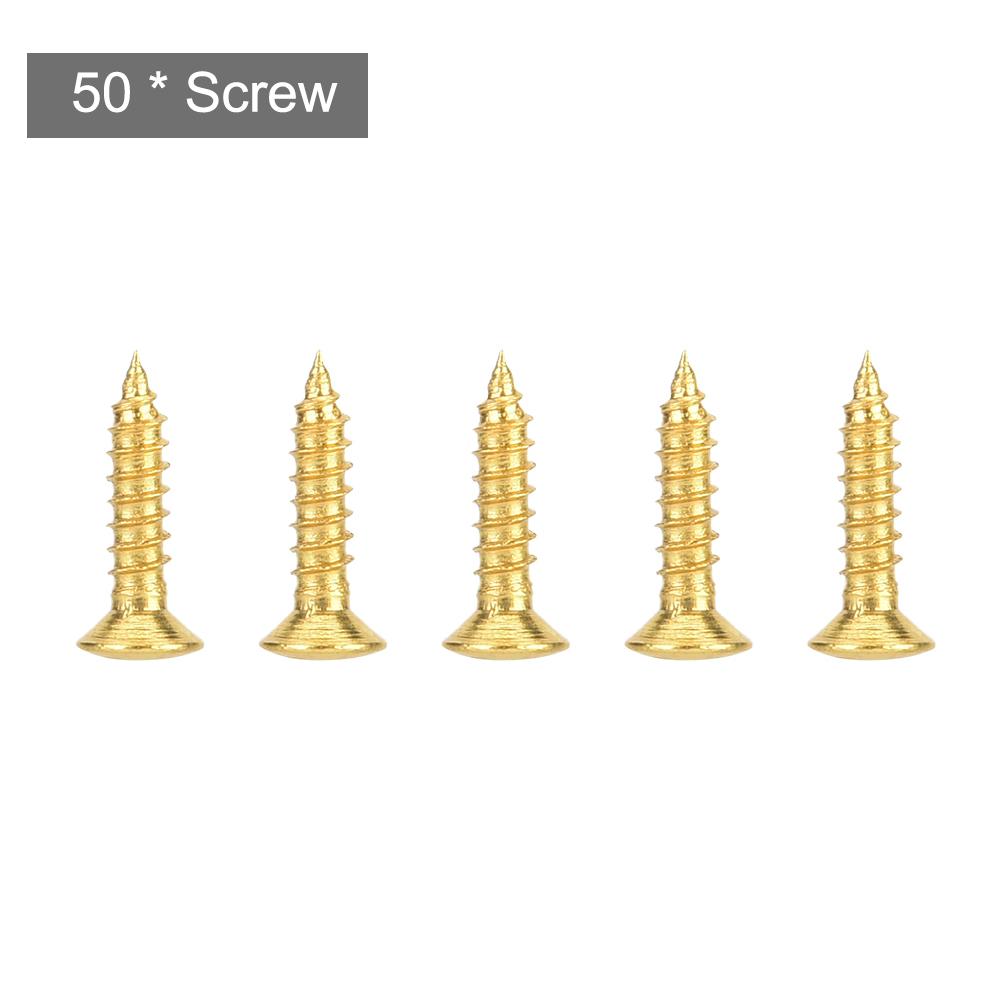 50pcs 12*2.5mm Electric Bass Guitar Pickguard Screws BackPlate Rod Cover Mounting Screws(Gold