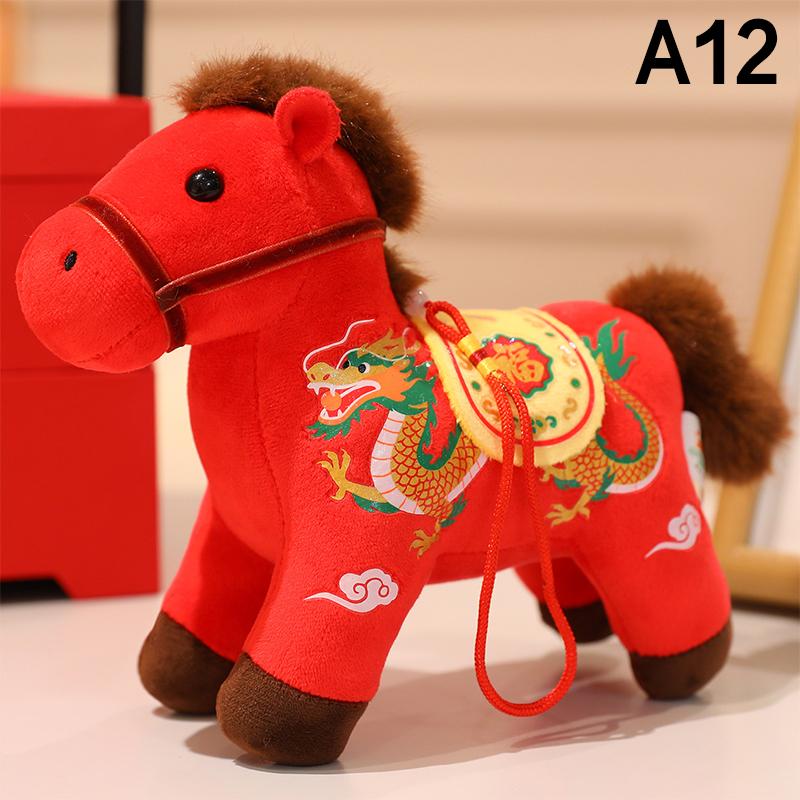 Horse Key Chain Mini Horse Pendant Keychain Plush Toy Horse Gift Set For Good Luck Home Decor Cute Chinese Zodiac Ornament